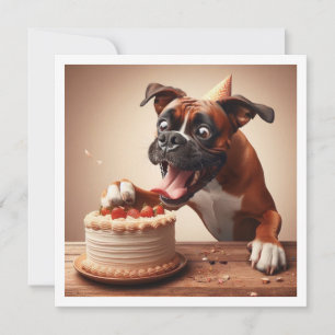 ボクサーおもしろいカード、ボクサー誕生日招待状 招待状