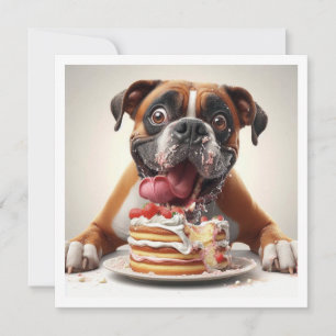ボクサーおもしろいカード、ボクサー誕生日招待状 招待状