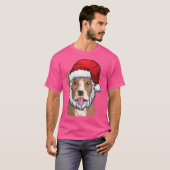 ボクサーおもしろいサンタクロースのクリスマスギフトシャツ Tシャツ (正面フル)
