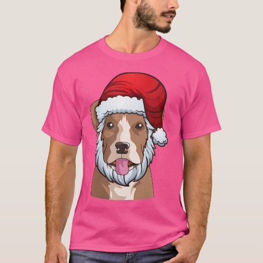 ボクサーおもしろいサンタクロースのクリスマスギフトシャツ Tシャツ (正面)