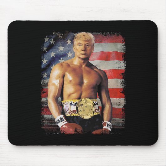ボクサーおもしろいトランプトランプロッキーミーム マウスパッド (正面)