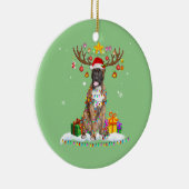ボクサーおもしろいドクリスマスティートナディースクリスマス セラミックオーナメント (右)