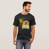 ボクサーおもしろいママひまわりドッグポー Tシャツ (正面フル)