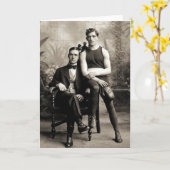 ボクサーおよび彼の紳士 カード (黄色い花)