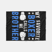 ボクサーお気に入りのがブラザーをボクシングブラザーと呼ぶ フリースブランケット (正面(横))