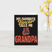 ボクサーお気に入りのは私を祖父と呼ぶ カード (黄色い花)