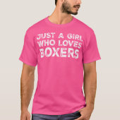 ボクサーが大好きな女の子かわいいボクサー好き Tシャツ (正面)