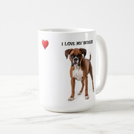 ボクサーが大好き コーヒーマグカップ (正面右)