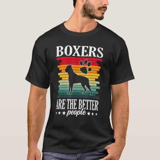 ボクサーが良い人ボクサー犬のオーナー1 Tシャツ (正面)