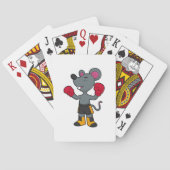 ボクサーとしてのマウスとボクシング手袋 トランプ (裏面)