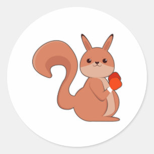 ボクサーとしてのリスとボクシング手袋 ラウンドシール