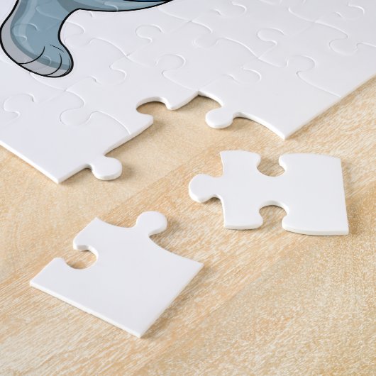 ボクサーとしての犬とボクシング手袋 ジグソーパズル (側面)