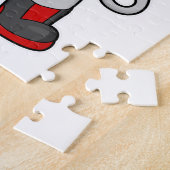 ボクサーとしての犬とボクシング手袋 ジグソーパズル (側面)