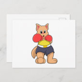 ボクサーとしての猫のボクシング ポストカード (正面/裏面)