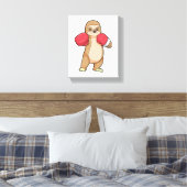 ボクサーとしてスロースボクシング手袋 キャンバスプリント (インサイチュ (寝室))