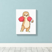 ボクサーとしてスロースボクシング手袋 キャンバスプリント (インサイチュ (ウッドフロア))