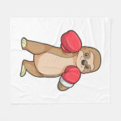 ボクサーとしてスロースボクシング手袋 フリースブランケット (正面(横))