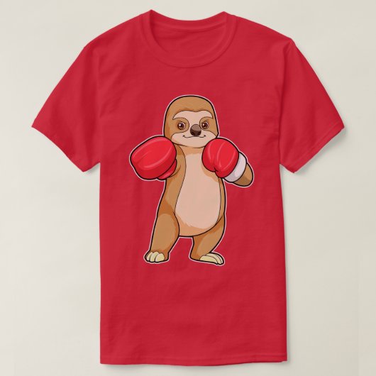 ボクサーとしてスロースボクシング手袋 Tシャツ (デザイン正面)