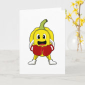 ボクサーとしてペッパ ボクシンググローブ カード (黄色い花)