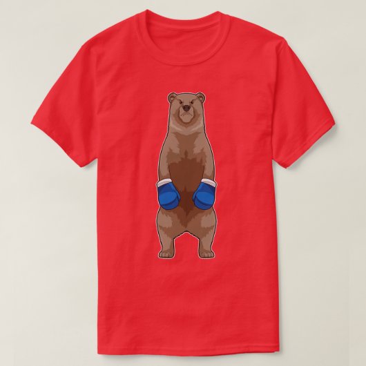 ボクサーとしてボクシング手袋1 Tシャツ (デザイン正面)