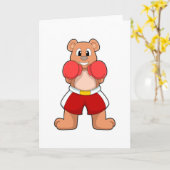 ボクサーとしてボクシング手袋 カード (黄色い花)