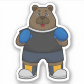 ボクサーとしてボクシング手袋 シール (正面)