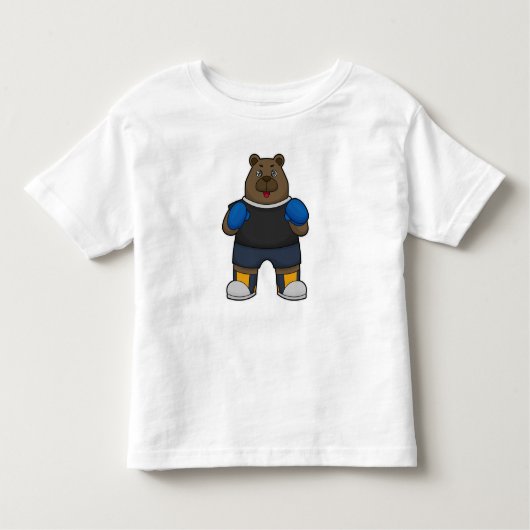 ボクサーとしてボクシング手袋 トドラーTシャツ (正面)