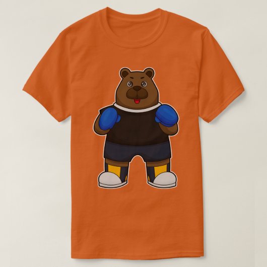 ボクサーとしてボクシング手袋 Tシャツ (デザイン正面)