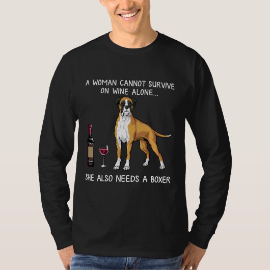 ボクサーとワインドッグ Tシャツ (正面)