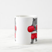 ボクサーと猫好きのためのボクシング猫 コーヒーマグカップ (中央)