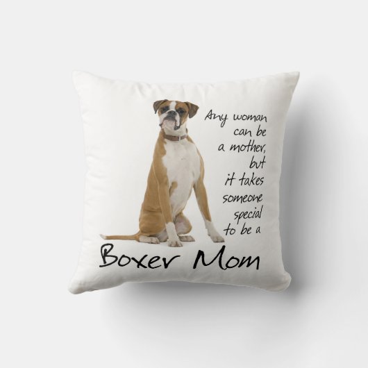 ボクサーのお母さんの枕 クッション (裏面)