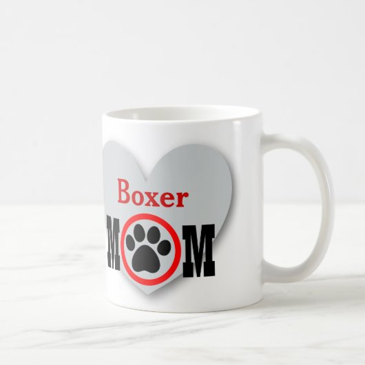 ボクサーのお母さん犬の恋人のギフトB02 コーヒーマグカップ (右)