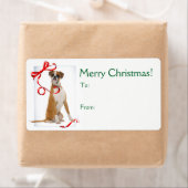ボクサーのクリスマスギフトシール ラベル (インサイチュ)