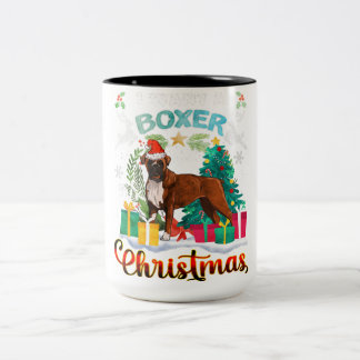 ボクサーのクリスマスメリークリスマスギフトが欲しいもの ツートーンマグカップ
