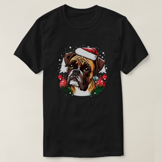 ボクサーのクリスマス2 Tシャツ (デザイン正面)