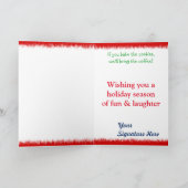 ボクサーのクリスマス シーズンカード (内部)