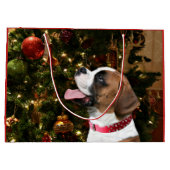 ボクサーのクリスマス ラージペーパーバッグ (裏面)