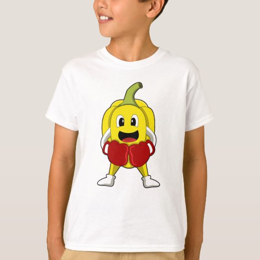 ボクサーのコショウにボクシング手袋 Tシャツ (正面)