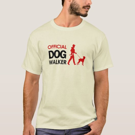 ボクサーのドッグウォーカーのTシャツ Tシャツ (正面)