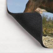 ボクサーのドッグショーのスタンス マウスパッド (コーナー)