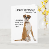 ボクサーのバースデー・カード カード (黄色い花)
