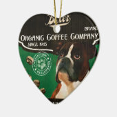 ボクサーのブランド- Organic Coffee Company セラミックオーナメント (左)