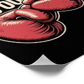 ボクサーのボクシングで叩おもしろいきおもしろい出す ポスター (角)