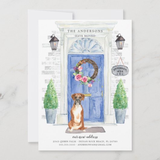 ボクサーの前扉の動きのアナウンス 招待状 (正面)