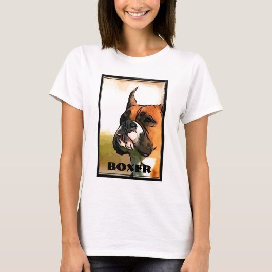 ボクサーの女性のTシャツ Tシャツ (正面)