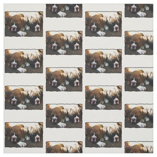 ボクサーの子犬のカスタムの生地 ファブリック (見本)