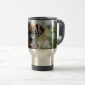 ボクサーの子犬のステンレス鋼のタンブラー トラベルマグ (正面右)