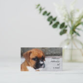 ボクサーの子犬の名刺 名刺 (スタンド正面)