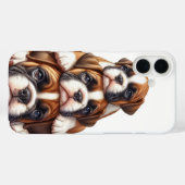 ボクサーの子犬の愛らしいスタック Case-Mate iPhoneケース (裏面 (横))