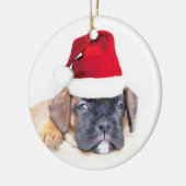 ボクサーの子犬オーナメント セラミックオーナメント (左)